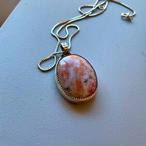 Sunstone & Sterling Silver Pendant